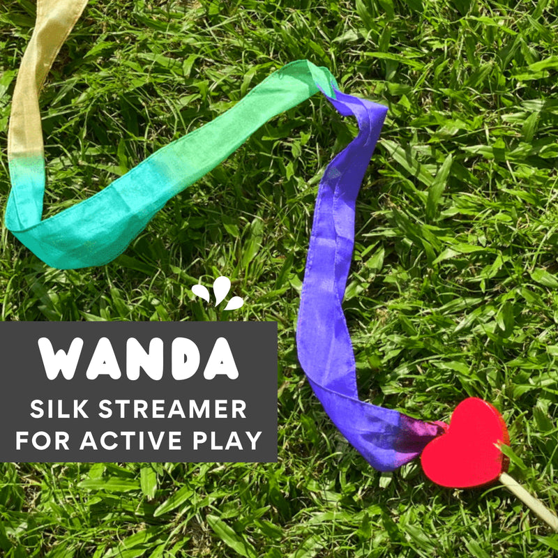 Wanda | Waldorf Inspired Magic Wand with Silk Streamer