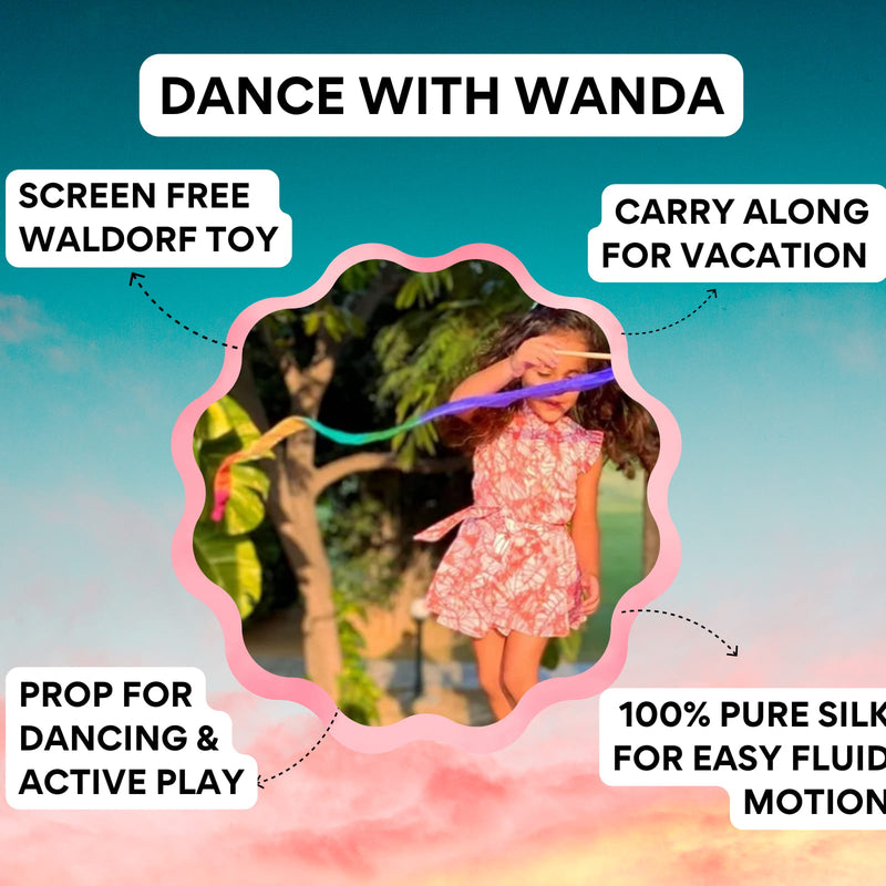 Wanda | Waldorf Inspired Magic Wand with Silk Streamer