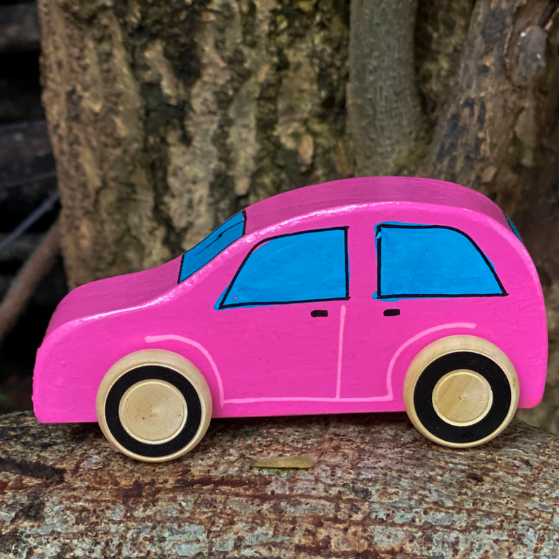 Wee Wee Car | Hand Painted Wooden Car Toy