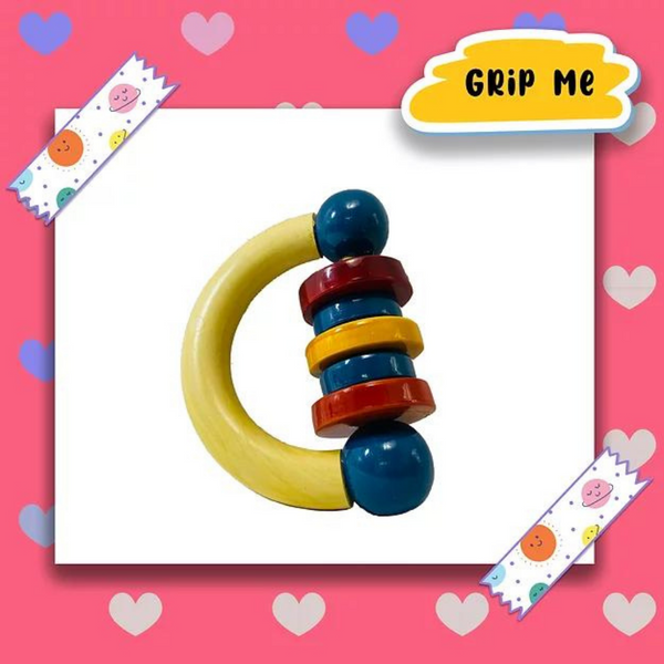 Grip me Wooden Rattle Shaker Toy