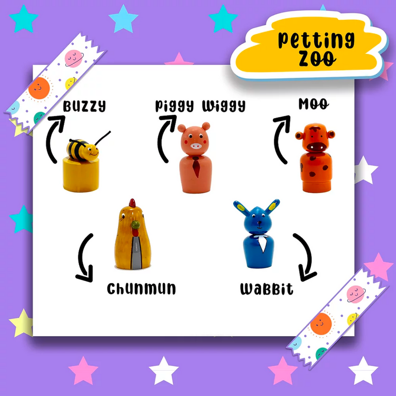 Zoo line wooden 2024 animals