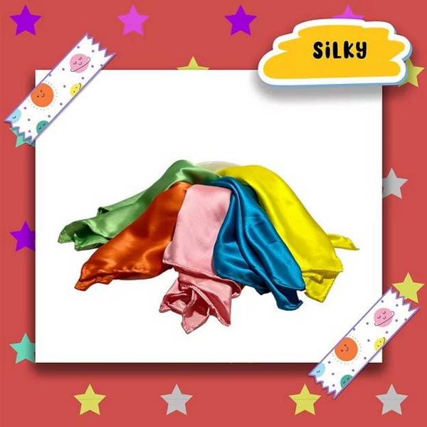 Silky | Colorful Soft Play Silks | Waldorf Inspired  Play Scarves