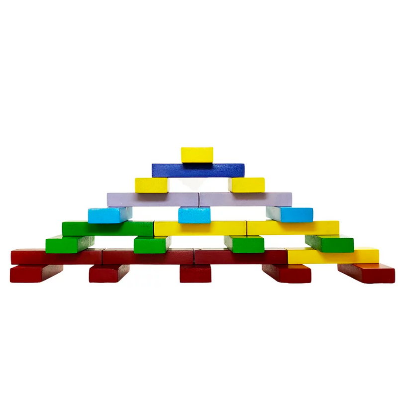Colorful Wooden Bricky Building Blocks (48 Pcs)