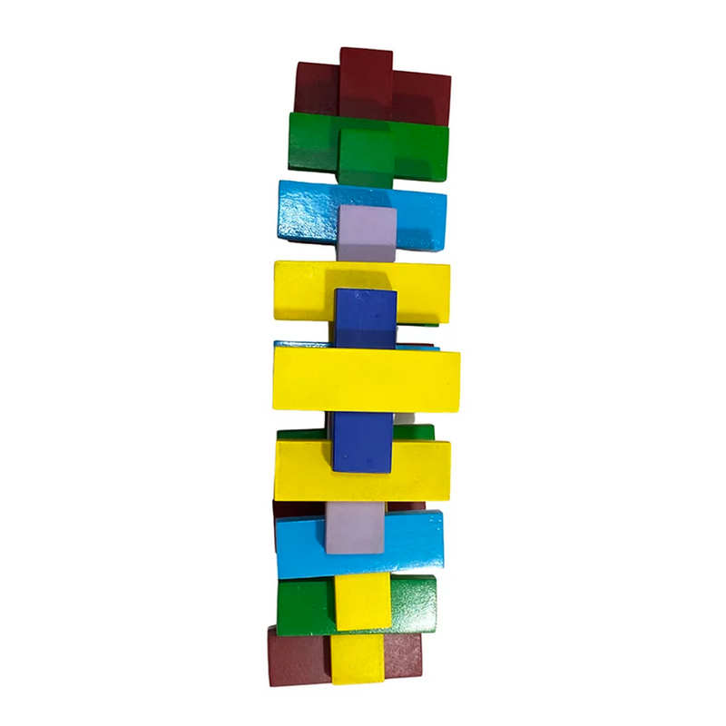 Colorful Wooden Bricky Building Blocks (48 Pcs)